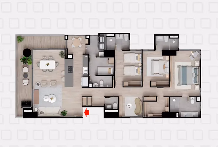 Apto 162 m²
