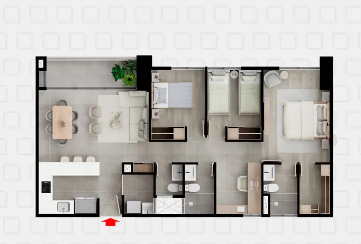 Apto 89 m²