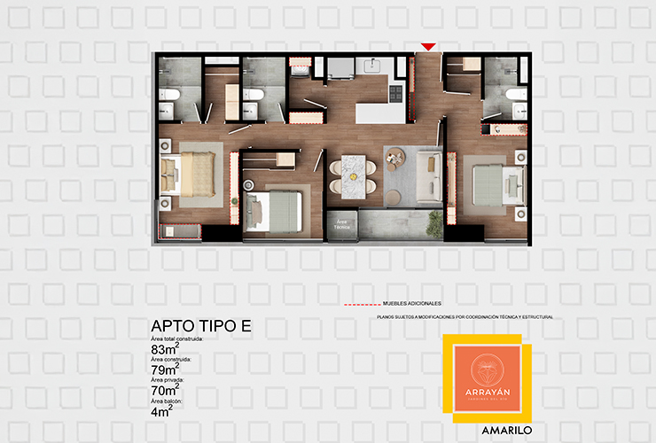 Apto 83 m²